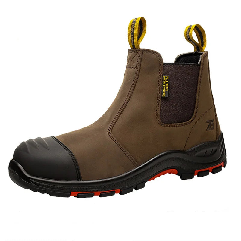 ROCKROOSTER Hiking Shoes Men Waterproof Hunting Boots Leather Safety Shoes Tactical Ankle Boots Work shoes  Sneakers STEEL toe