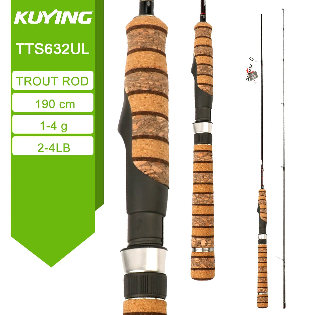 5'2" 6' 6'3" 6'4"6'2" 6'6" Fishing Rod Lure Cane Spinning Casting FUJI Carbon 1-4g 0.8-3g 2-10g M-Fast bfs