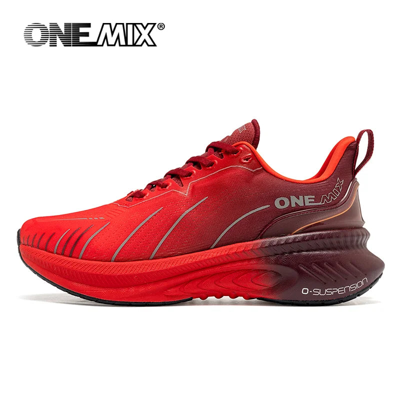ONEMIX New Cushioning Running Shoes For Men Suitable Heavy Runners Lace Up Sports Women Non-slip Outdoor Athletic Male Sneakers