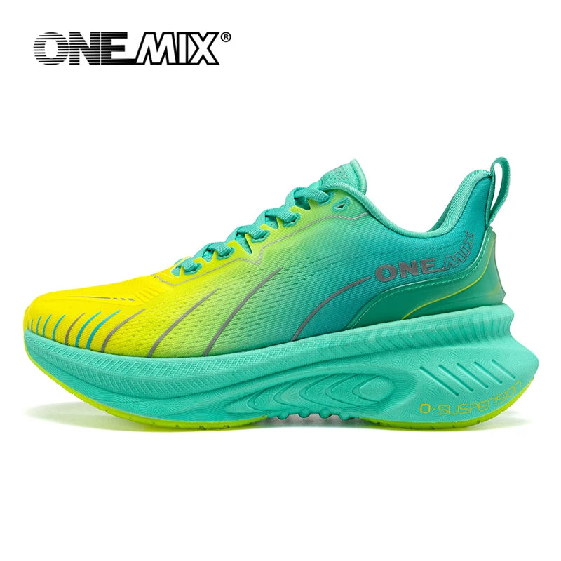 ONEMIX New Cushioning Running Shoes For Men Suitable Heavy Runners Lace Up Sports Women Non-slip Outdoor Athletic Male Sneakers
