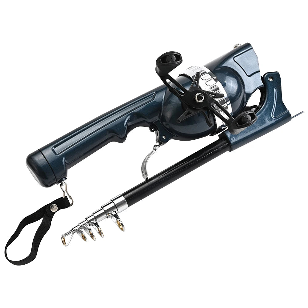 Portable Folding Travel Rods Telescopic Spinning Rod with Reel Line Sea Pole Carbon Fiber for Outdoor Fishing Gifts for Men
