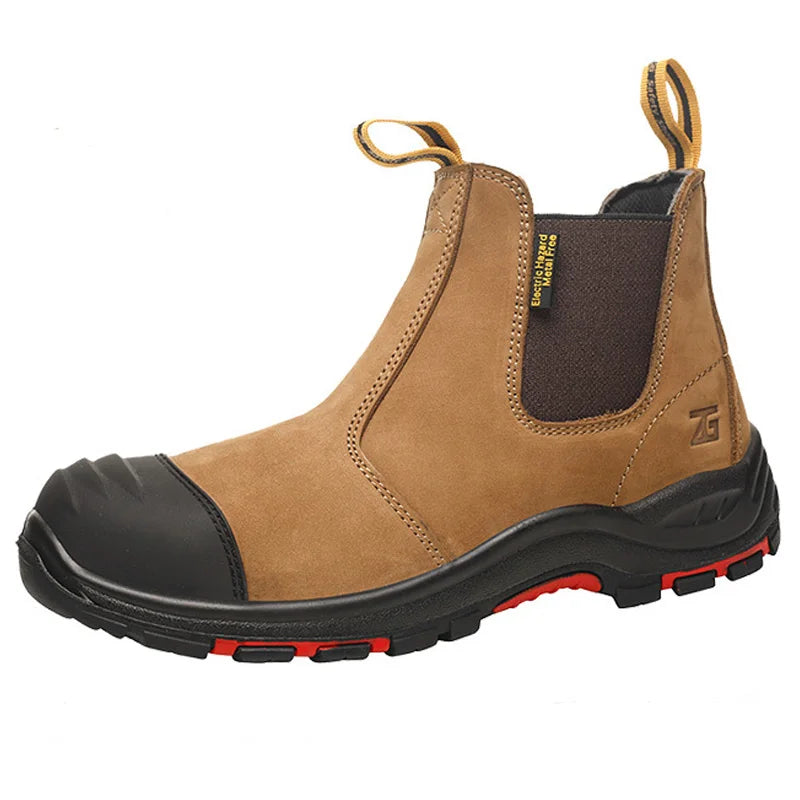 ROCKROOSTER Hiking Shoes Men Waterproof Hunting Boots Leather Safety Shoes Tactical Ankle Boots Work shoes  Sneakers STEEL toe
