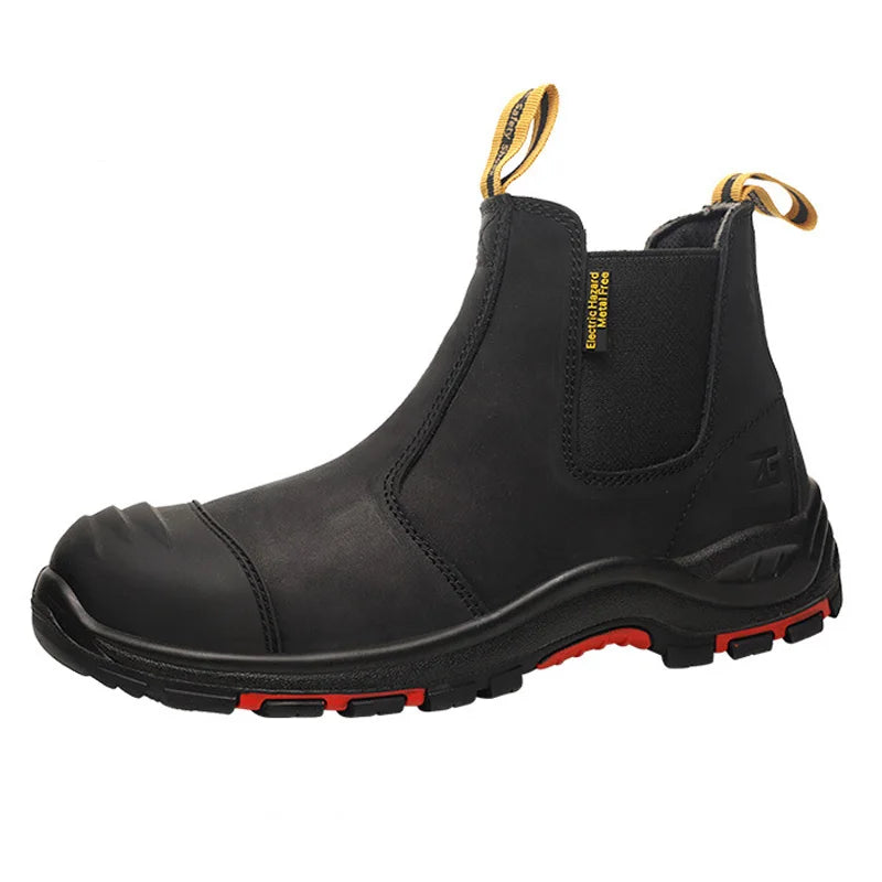 ROCKROOSTER Hiking Shoes Men Waterproof Hunting Boots Leather Safety Shoes Tactical Ankle Boots Work shoes  Sneakers STEEL toe