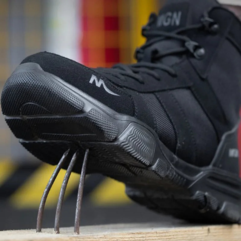 Work Boots Indestructible Safety Shoes Men Steel Toe Shoes Puncture-Proof Sneakers Women Non Slip Work Shoes Male Tactical Boots